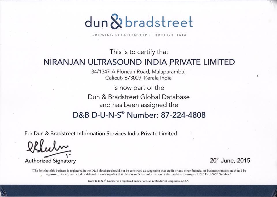 Dun & Bradstreet Certificate